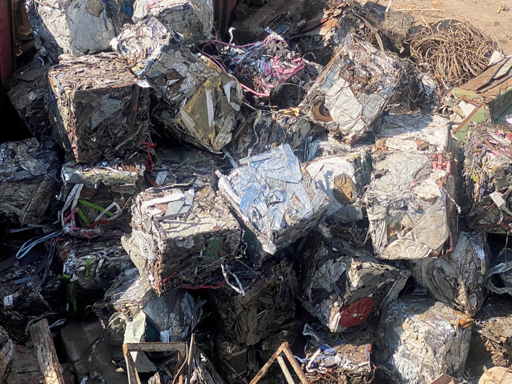 Bundle of Light Scrap material in the sell melting trade context