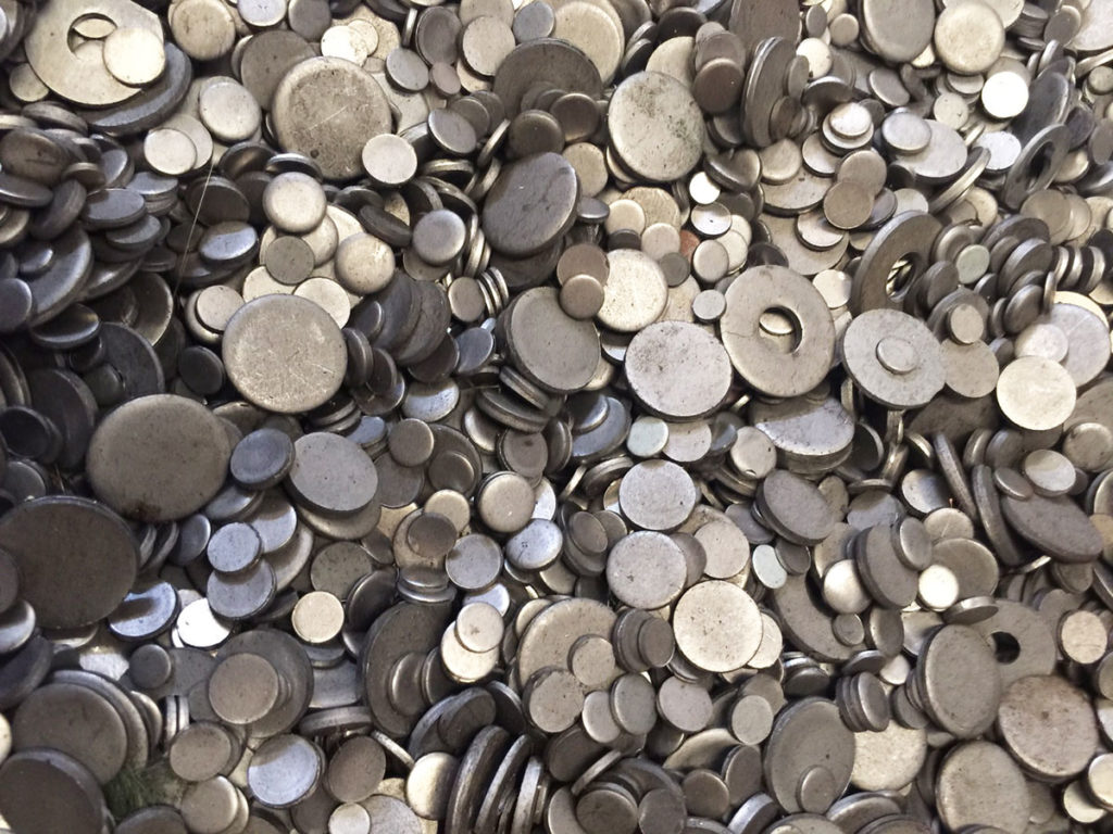 Punching Coin Size material in the sell foundry trade context